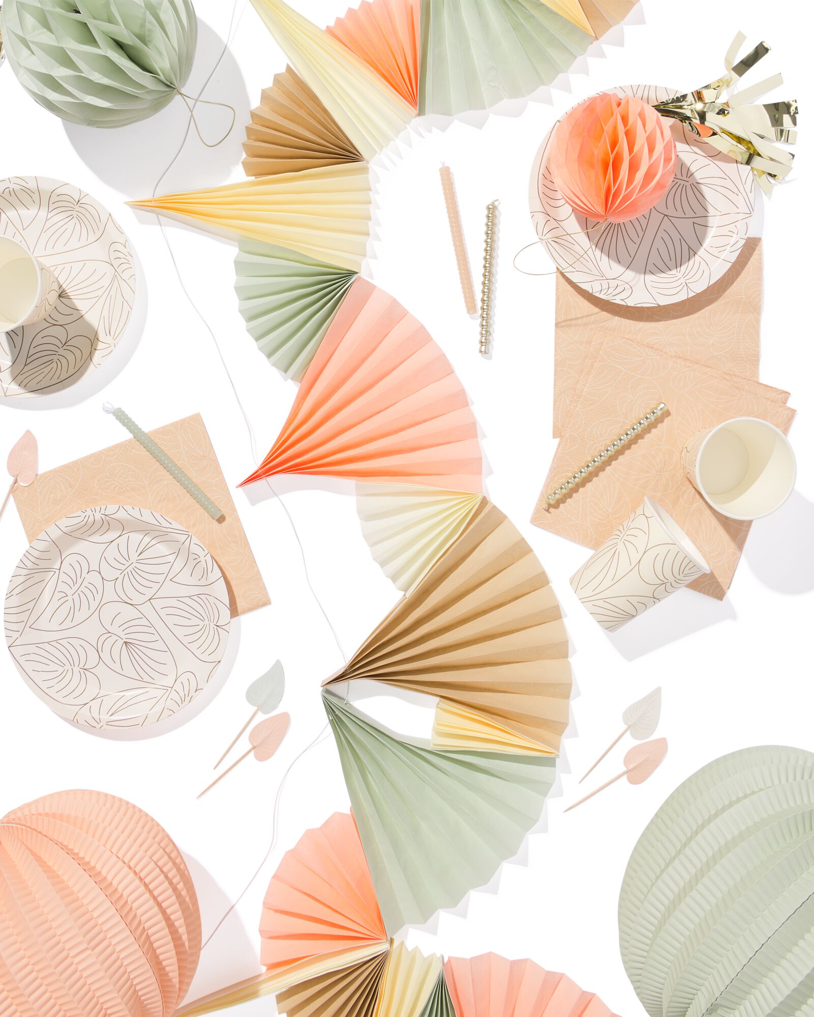 serviettes botanique 33x33 cm - lot de 20 - 14250203 - HEMA